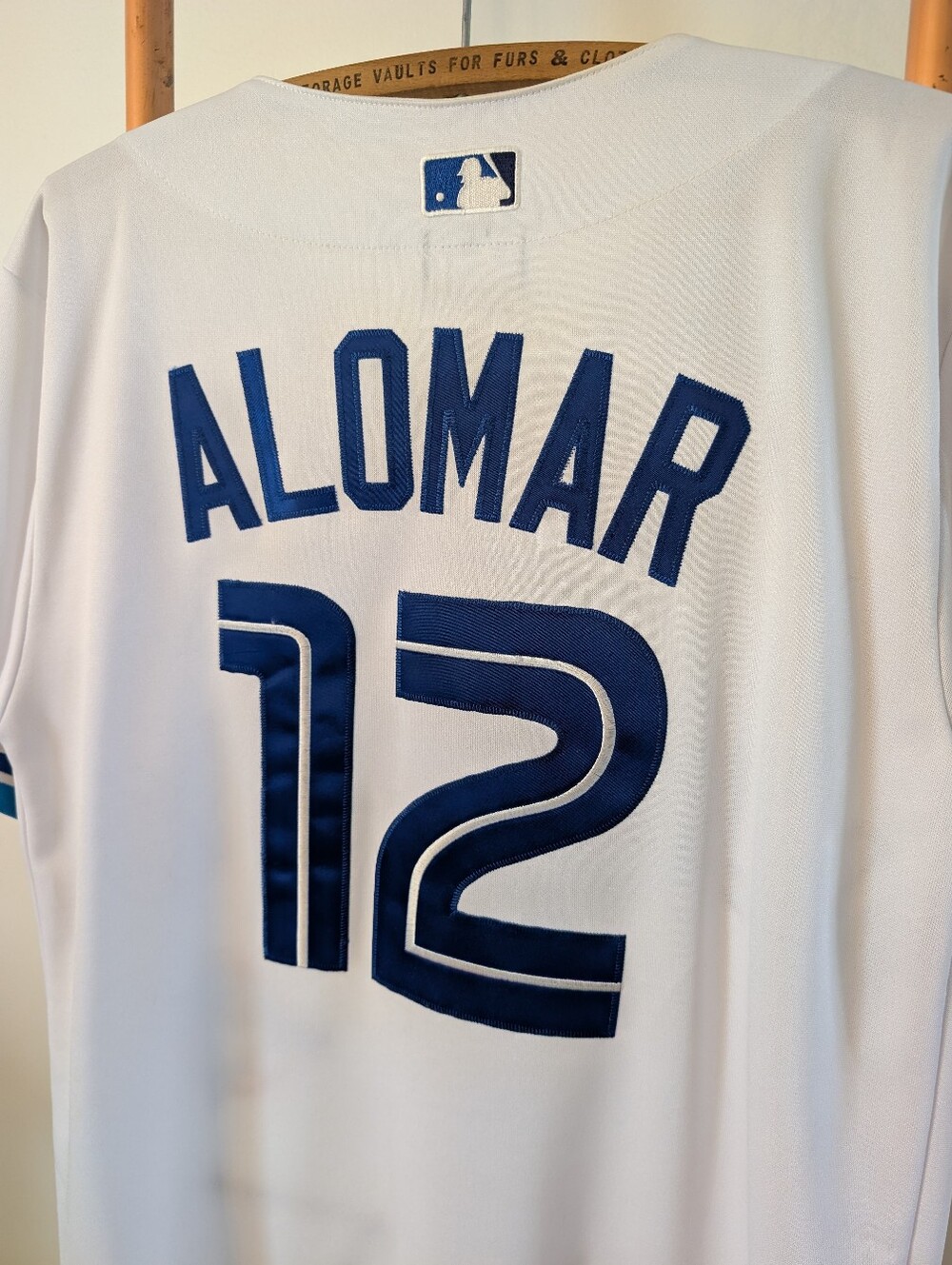 Roberto Alomar (#12) Majestic - Toronto Blue Jays Jersey - 1993 World Series